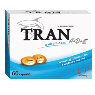 TRAN Z WITAMINAMI A+D+E 60 KAPSUŁEK