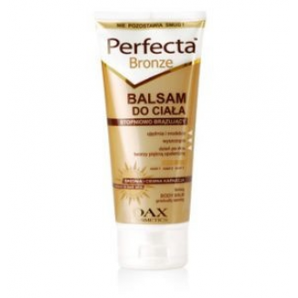 Dax Cosmetics Perfecta Bronze, Brązujący balsam do ciała dla ciemnej karnacji, 200 ml