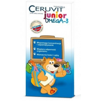 CERUVIT JUNIOR OMEGA - 3 KOSTKI BIAŁEJ CZEKOLADY 1 TABLICZKA- 18 KOSTEK