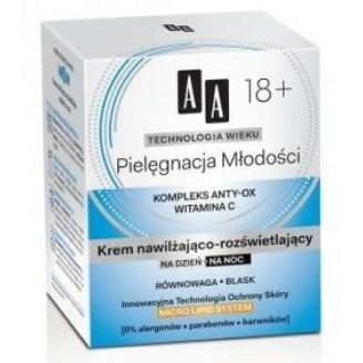 AA Oceanic Technologia Wieku 18+ Pielęgnacja Młodości Krem nawilżająco-rozświetlający na dzień i noc