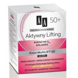 AA Oceanic Technologia Wieku 50+ Aktywny Lifting Krem MultiLIFT 6D na noc 50ml