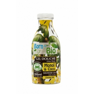 Born to Bio, Ekologiczny żel pod prysznic, Monoi i kokos, 300 ml