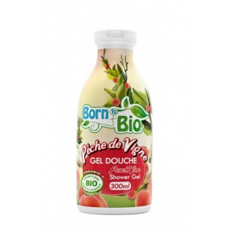 Born to Bio, Ekologiczny żel pod prysznic, Winna brzoskwinia, 300 ml