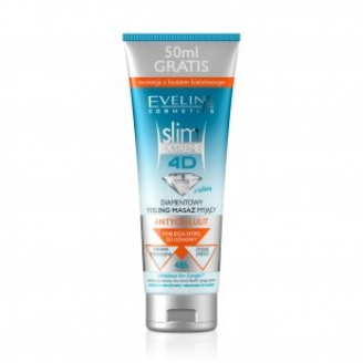 Eveline 4D, Diamentowy peeling, Masaż myjący, 250 ml