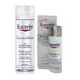 EUCERIN HYALURON - FILLER KREM CERA NORMALNAI MIESZANA + PŁYN MICELARNY W PREZENCIE