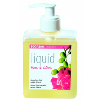 Sodasan, Ekologiczne mydło w płynie, Róża, Oliwka, 300 ml