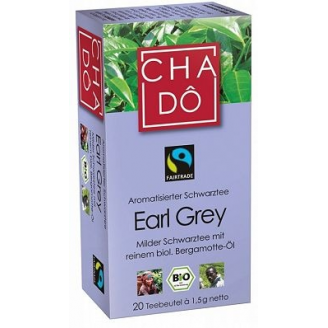 Cha-Do, Ekologiczna czarna herbata, Earl grey, Torebka, 20 sztuk