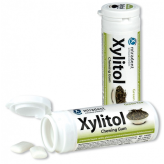 Miradent Xylitol, Guma do żucia, Zielona herbata, 30 sztuk