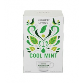 HIGHER LIVING COOL MINT EKOLOGICZNA HERBATA 15 SASZETEK