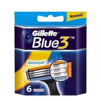 Gillette Maszynki do golenia Blue3 Wkłady do maszynki 6 szt.