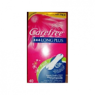 Johnson And Johnson Carefree Wkładki higieniczne Long Plus Fresh 40szt