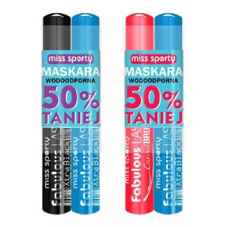 Miss Sporty Maskara do rzęs Fabulous XX Black+Wodoodporna
