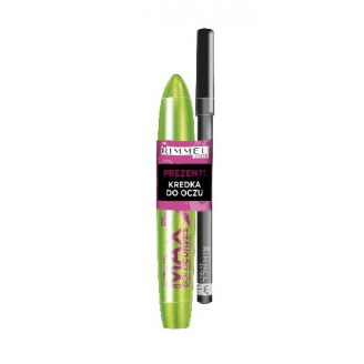 Rimmel Tusz do rzęs Max Bold Curves podkręcający czarny+kredka do oka