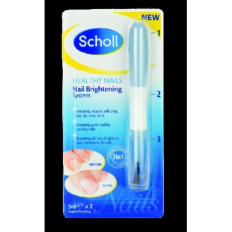 Scholl Problemy stóp Healthy Nails 3 w1 system redukujący żółknięcie i odbarwienia paznokci