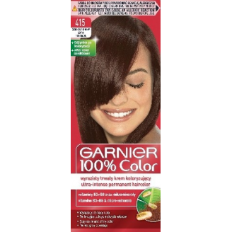 Garnier 100% Color Farba do włosów w kremie 415 głęboki mahoniowy szatyn