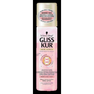 Schwarzkopf Gliss Kur Liquid Silk Gloss Odżywka ekspresowa spray do włosów matowych,łamliwych