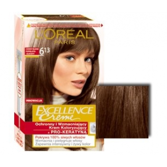 Loreal Excellence Creme, Krem koloryzujący 6.13, Orzechowy beż
