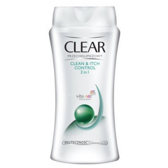 Clear Szampon do włosów Przeciwłupieżowy Clean and Itch Control 2w1
