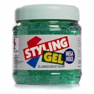 Hegron Styling, Żel do modelowania włosów, Mega Hold zielony, 1000 ml