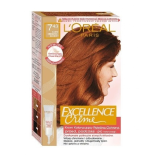 Loreal Excellence Creme Krem koloryzujący 7.43 blond miedziany złocisty
