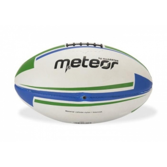Piłka do rugby Meteor rozmiar 5 biała ze szwem
