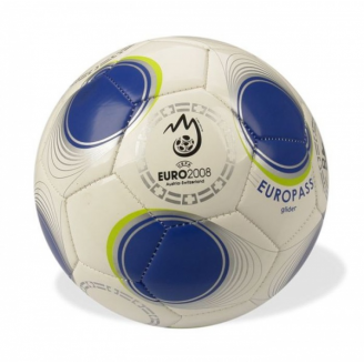 Piłka nożna Adidas Euro 2008 Glider biało-niebieska