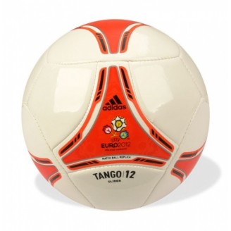 Piłka Nożna Adidas Euro 2012 Tango 12 Glider biało-czerwona