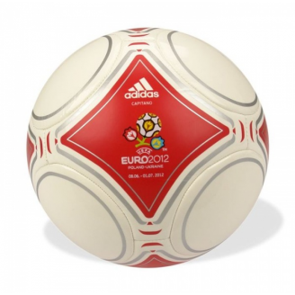 Piłka Nożna Adidas Euro 2012 Capitano biało-czerwona