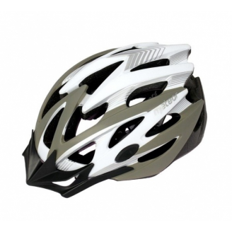 Kask rowerowy Meteor MV29 biało-szary mat