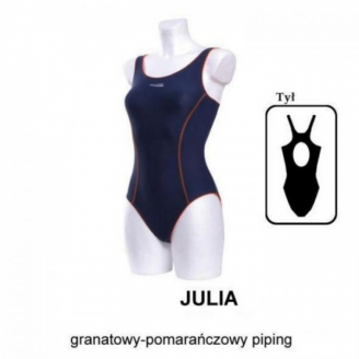 Kostium pływacki Aqua-Speed Julia r.164 granatowo-pomarańczowy
