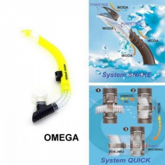 Fajka nurkowa AQUA SPEED OMEGA żółta