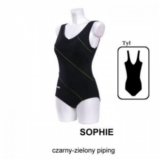Kostium pływacki Aqua-Speed Sophie r.50 czarno-zielony