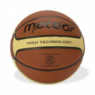 Piłka koszowa Meteor Treningowa brązowo-kremowa 5