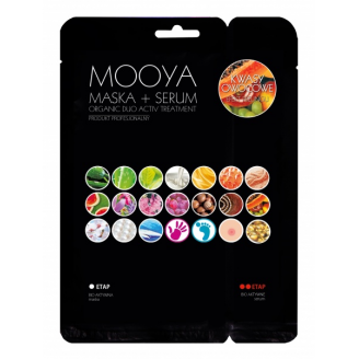 MOOYA BIO ORGANICZNY ZABIEG EFEKT PEELINGU MASKA + KREM