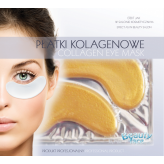 Beauty Face, Płatki pod oczy ze złotem i kwasem hialuronowym, 2 sztuki