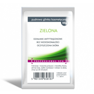 Aura Herbals, Pudrowa glinka kosmetyczna, Zielona, 50 g