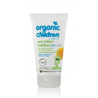 Green People Bezzapachowe mleczko do opalania dla dzieci SPF 25