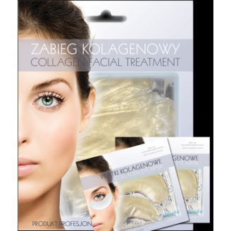 BEAUTY FACE - WALENTYNKOWY Zestaw  Diamentowa maska kolagenowa kompaktowa z diamentami i złotem na twarz + 2 x nowe rozświetlające płatki pod oczy z diamentami i złotem