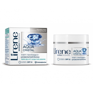 LIRENE AQUA CRISTAL KREM  NAWILŻAJACO - PRZECIWRODNIKOWY NA DZIEŃ SPF 10 50 ML
