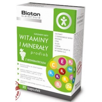 WITAMINY I MINERAŁY PRODIAB Z RESWERATROLEM 30 KAPSUŁEK