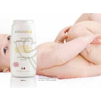 AmoreBio Delikatnie Oczyszczające i Nawilżające Mleczko do Ciałka