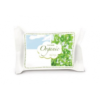 Simply Gentle, Chusteczki Nawilżane z Bawełny Organicznej, 25 szt.