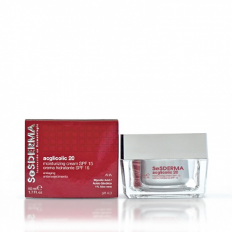 SESDERMA ACGLICOLIC 20 KREM NAWILŻAJĄCY Z FILTREM SPF 15+