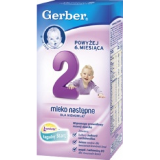 GERBER 2 mleko następne od 6 m-ca 350gD