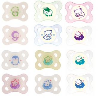 MAM Smocz.SILK TEAT uspok.Night 2-6m-cy
