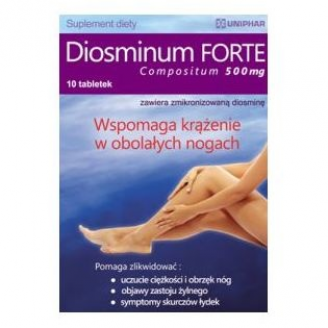Diosminum Forte Compositum, 500 mg, tabl., 10 szt
