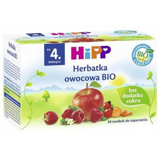 Hipp, herbata owocowa BIO,bez cukru, 20 saszet.