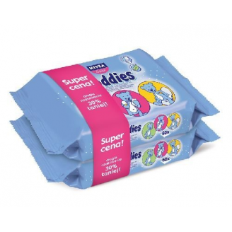 Nivea Baby, chust.,Toddies, 2x60 szt