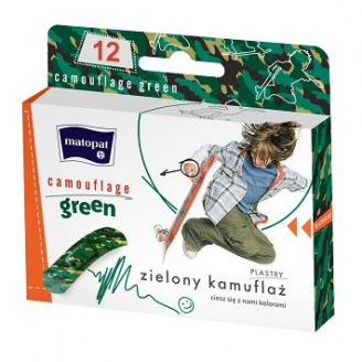 PLASTER ZESTAW CAMOUFLAGE GREEN*12 SZT.