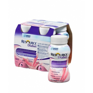 RESOURCE Diabet truskawka 4*200ml D